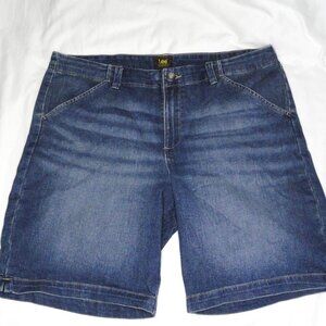 2 for $15 Lee Bermuda Shorts Jean Blue Denim Cotton Stretch Women Size 14 Medium